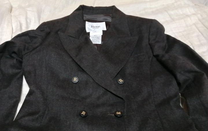 極美品 ルネ Rene セットアップ ダークブラウン 無地 ジャケット