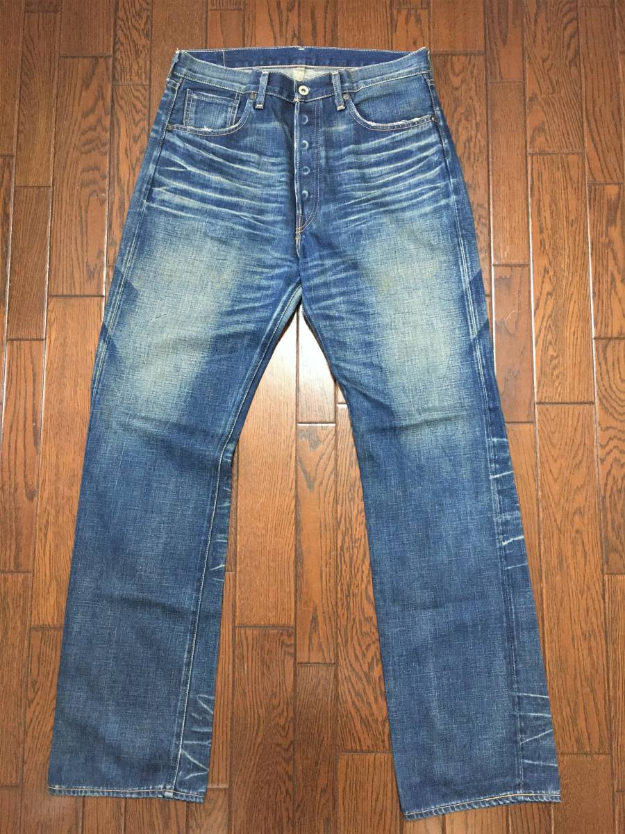 リーバイス ＬＥＶＩ’Ｓ ４４５０１ 大戦モデル ビンテージ レプリカ ジーンズ ｗ３４ 復刻 デニム ペンキステッチ ひげ落ち ハチノス_画像2