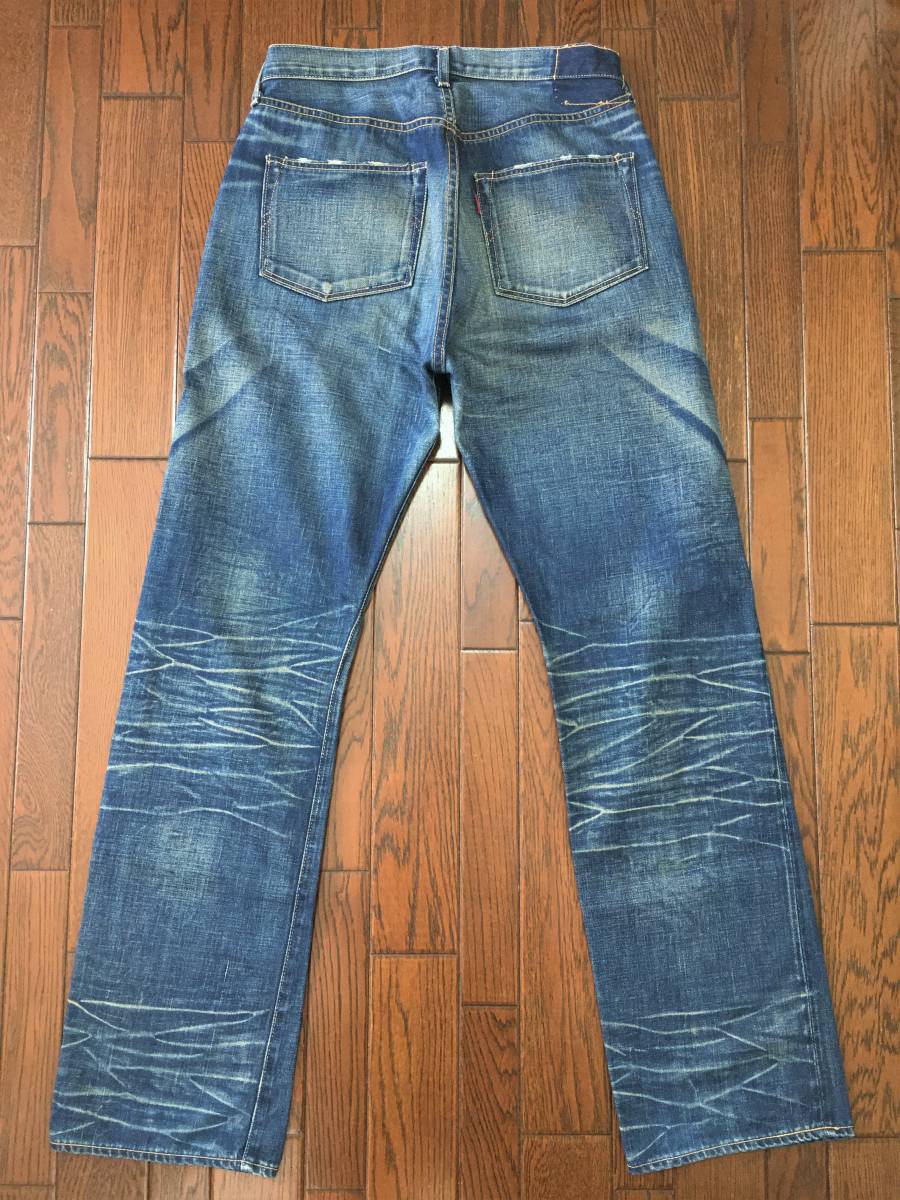 リーバイス ＬＥＶＩ’Ｓ ４４５０１ 大戦モデル ビンテージ レプリカ ジーンズ ｗ３４ 復刻 デニム ペンキステッチ ひげ落ち ハチノス_画像4