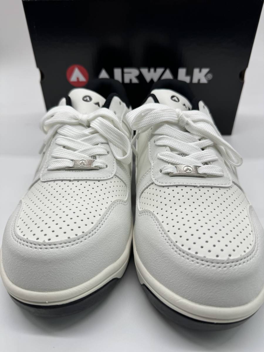送料無料 25.5cm AIRWALK エアウォーク AW-621 ホワイト ベーシックウォーク ロー 耐滑底 超軽量 樹脂先芯 安全靴 セーフティシューズ_画像2