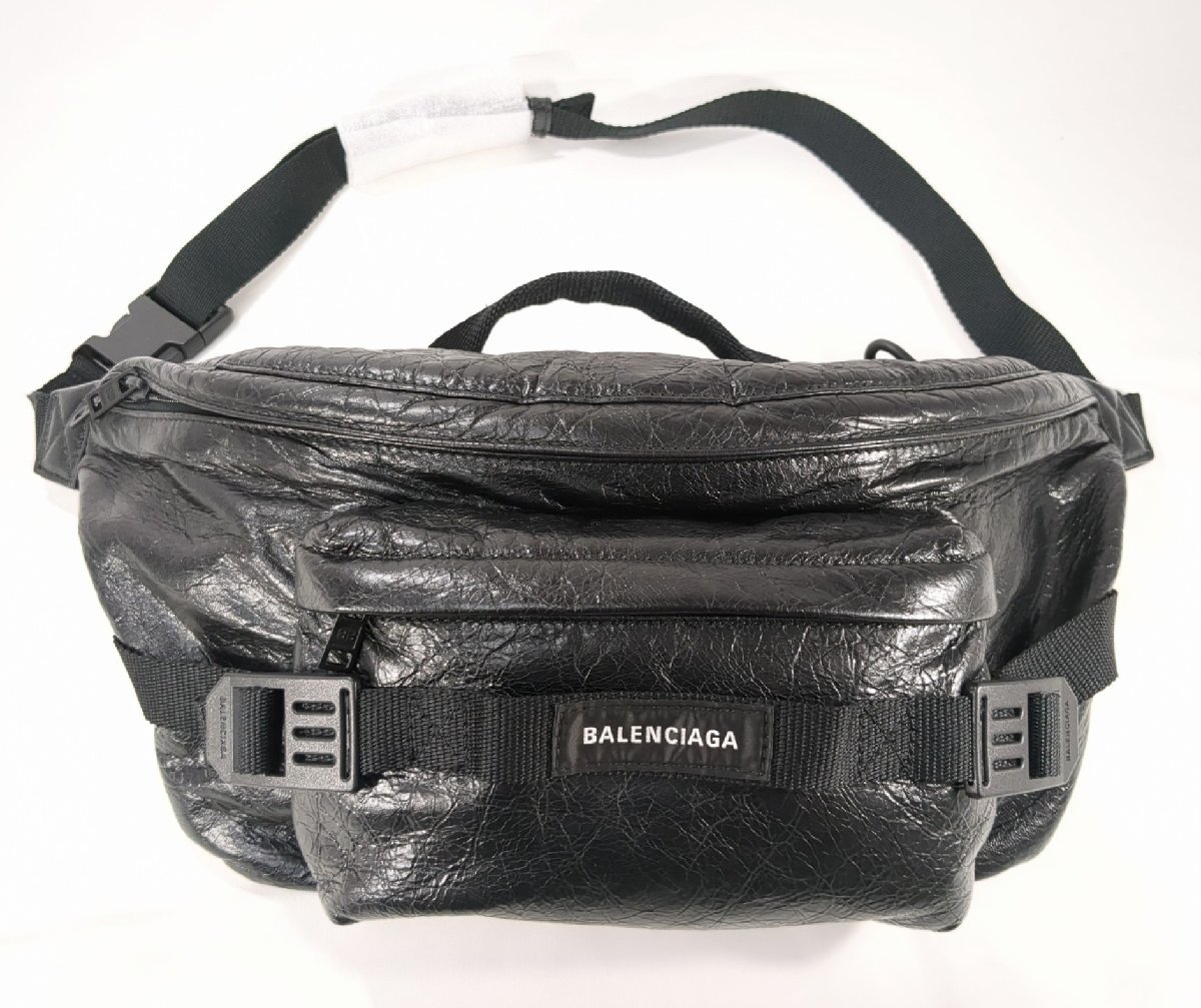 [ прекрасный товар ]BALENCIAGA Balenciaga Army L размер сумка "body" сумка-пояс черный чёрный коробка есть 