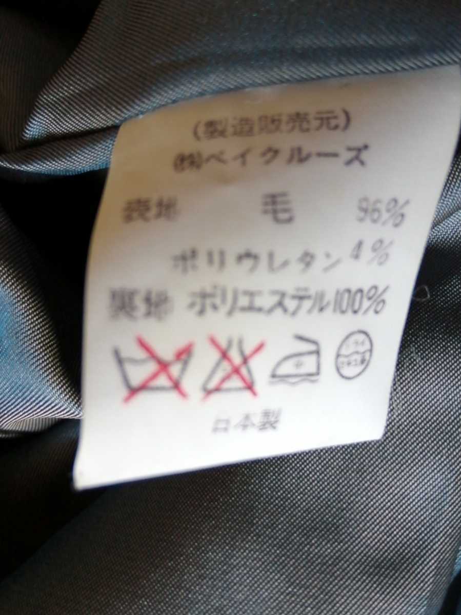 伸縮性抜群！ミックスパンツスーツ 日本製 毛96%☆おまとめ落札送料分割引♪_画像4