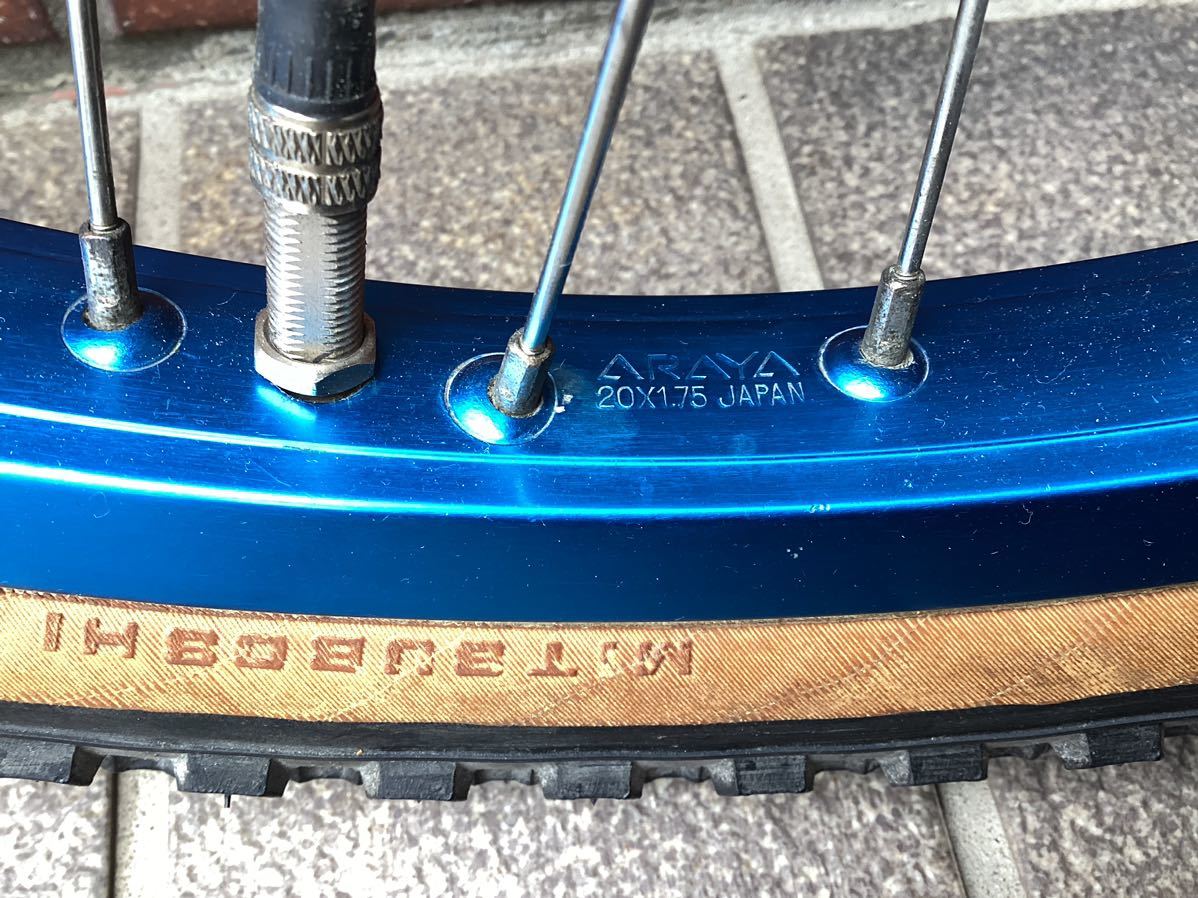 Araya 7x Wheel Set Old School BMX Blue Sunshine Hubs 20