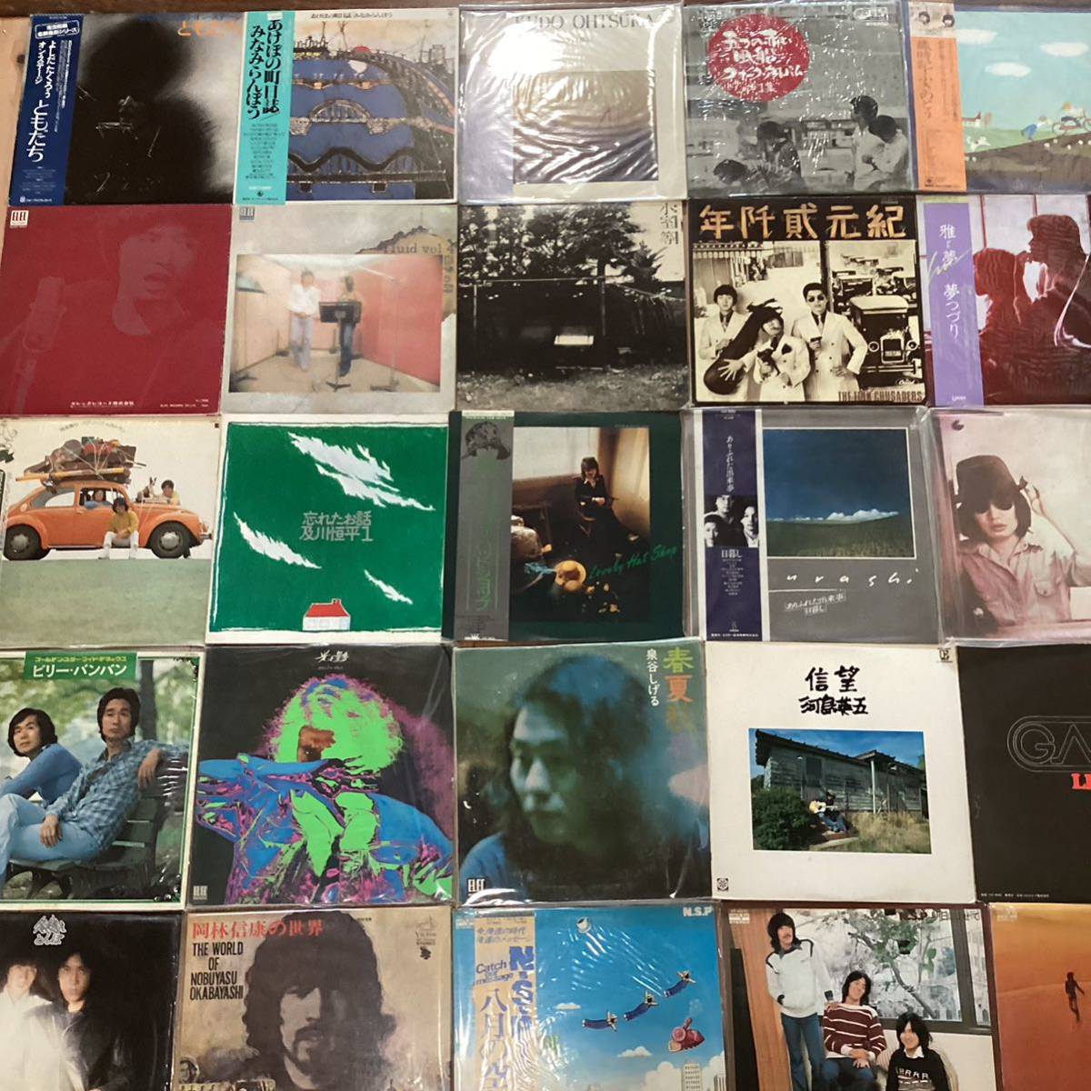 1箱 フォーク 邦楽 歌謡 LP レコード 大量セット まとめ売り 50枚前後