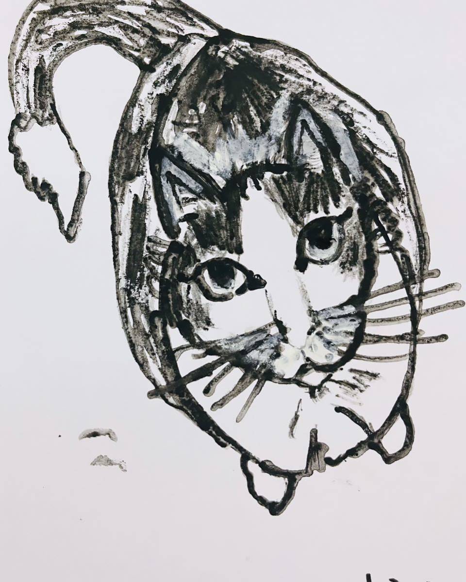 絵描きhiro C「猫が行く」_画像1