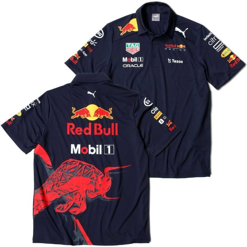 ◆新品 未使用【レッドブルレーシング/Red Bull Racing】レッドブルレーシング メンズ チーム ポロ メンズ 半袖 レプリカ ポロシャツＬ