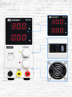 送料無料 変圧器 電圧 電流安定電源 自動切替 自動温度制御冷却ファン バッテリー充電 新品 LW-k3010D