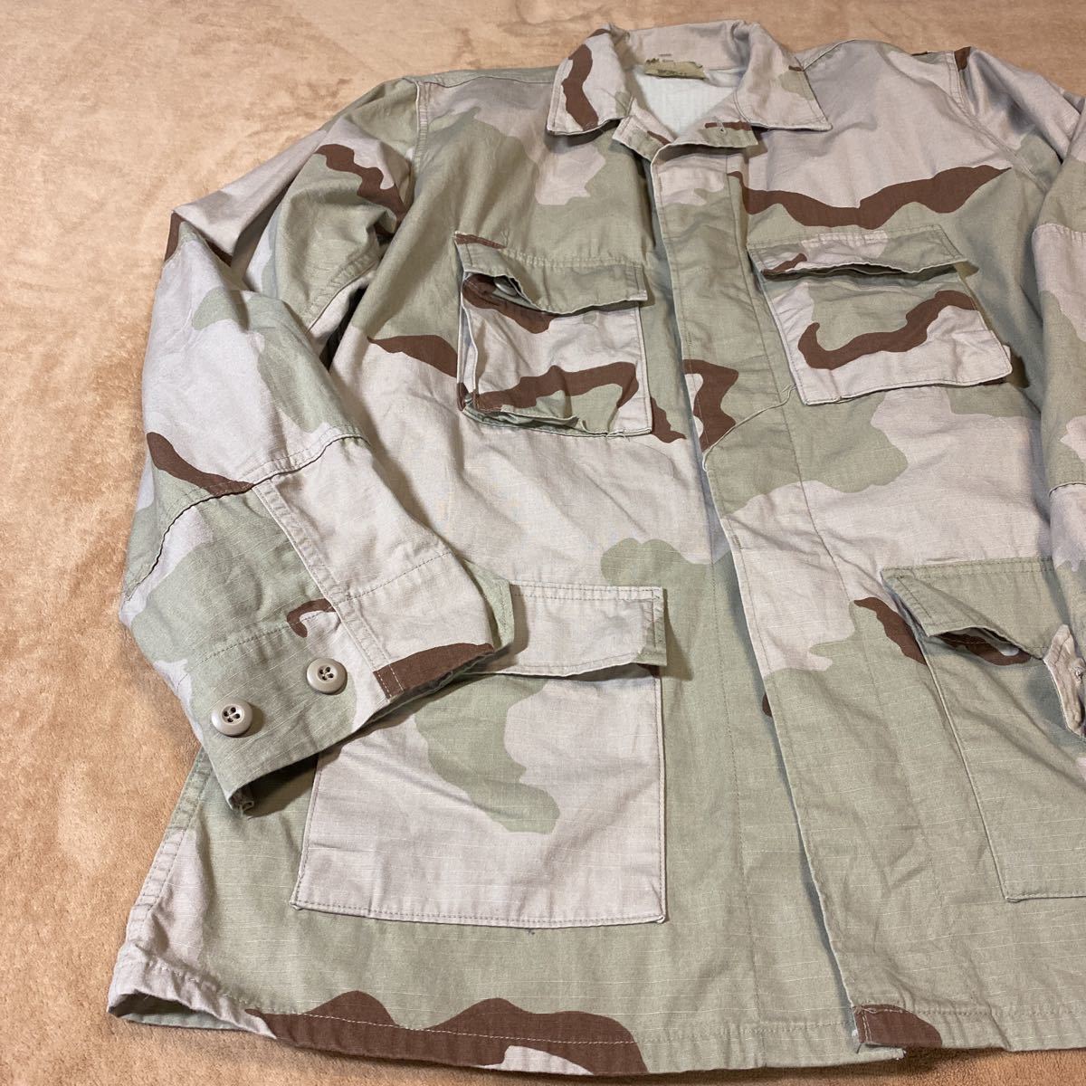 米軍 3カラーデザートリップストップ BDU ジャケット サイズM-L 古着_画像9