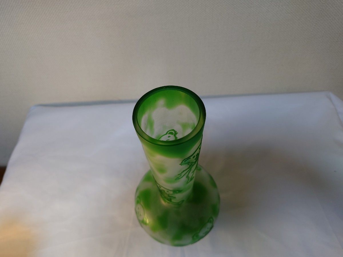 【新品】エミールガレ エミール・ガレ風 レプリカ 江戸切子 花瓶 