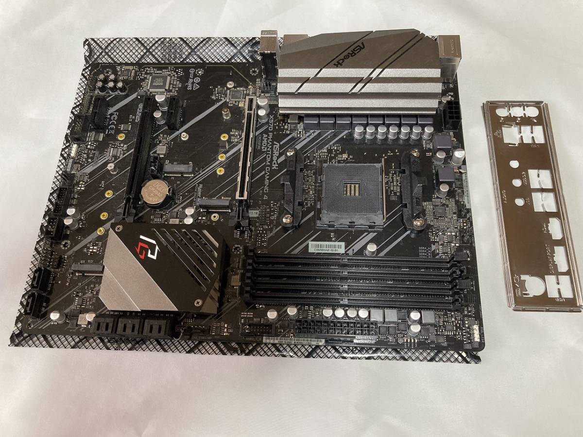 １円スタート ジャンク Asrock X570 phantom gaming 4 BTO搭載マザー スッポン品_画像1