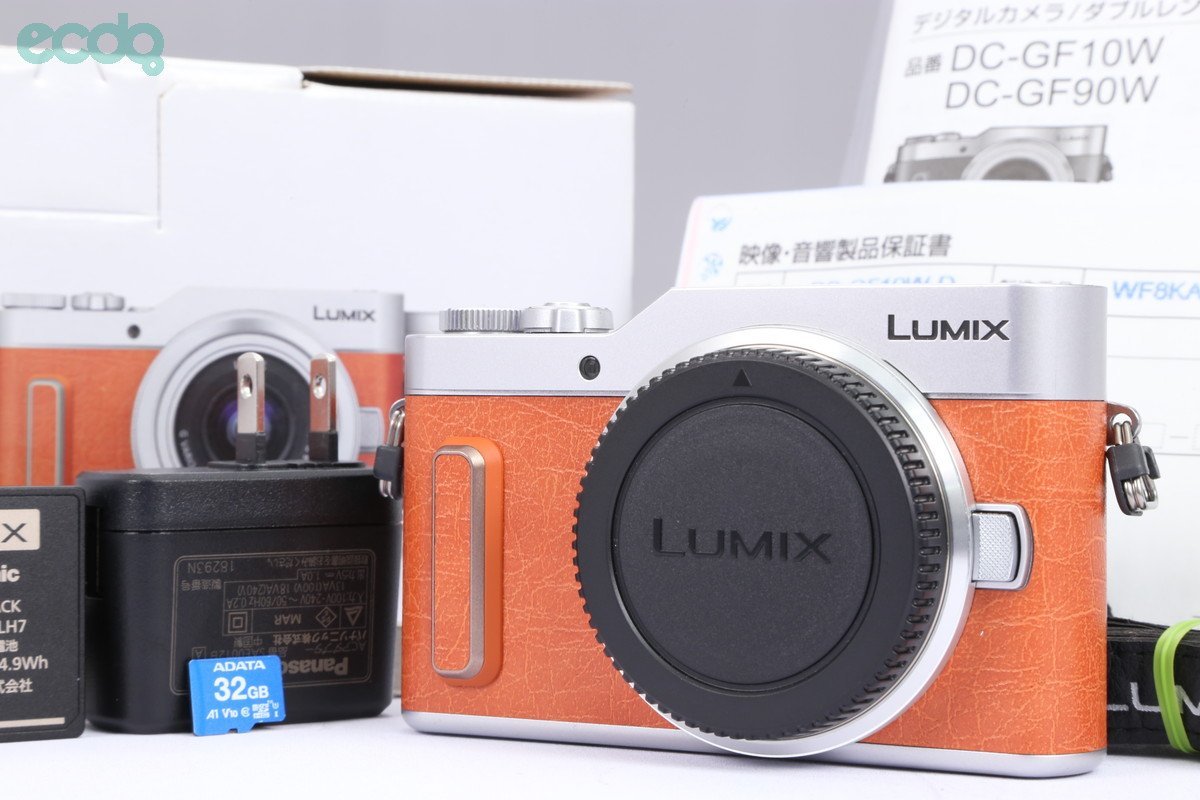 【 美品 | 動作保証 】 Panasonic LUMIX GF10 ボディ DC-GF10 オレンジ 【 マイクロSDカード 32GB 追加付属 】_画像1