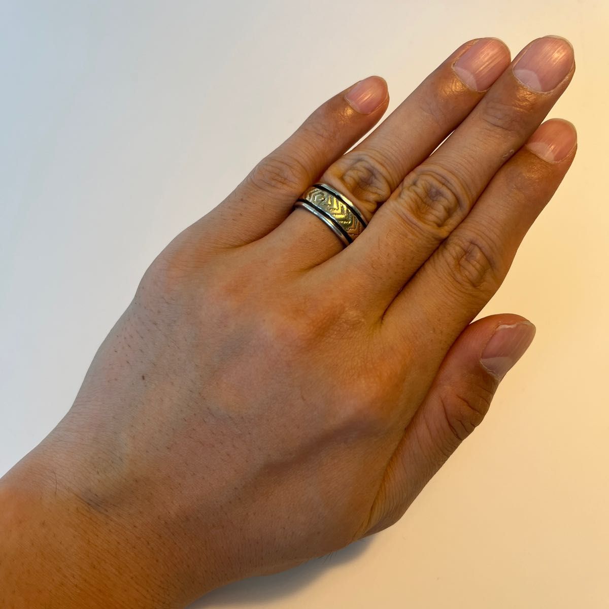 極美品 ブルースモーガン リング シルバー 14k ゴールド 18-19号 極美品 ブルースモーガン リング シルバー 14k ゴールド 18-19号