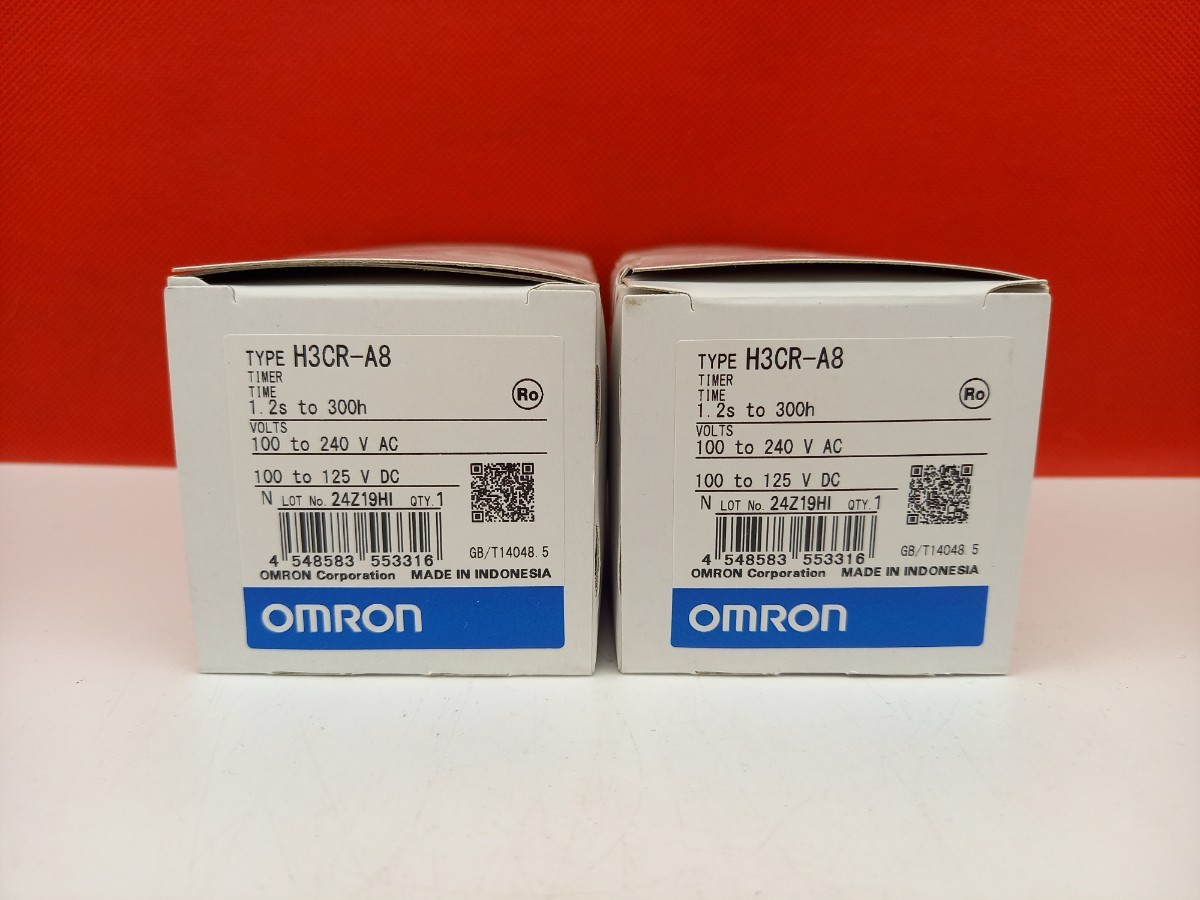 ■SA 新品 2個セット OMRON H3CR-A8 ソリッドステート タイマー アナログ オムロン セット_画像1