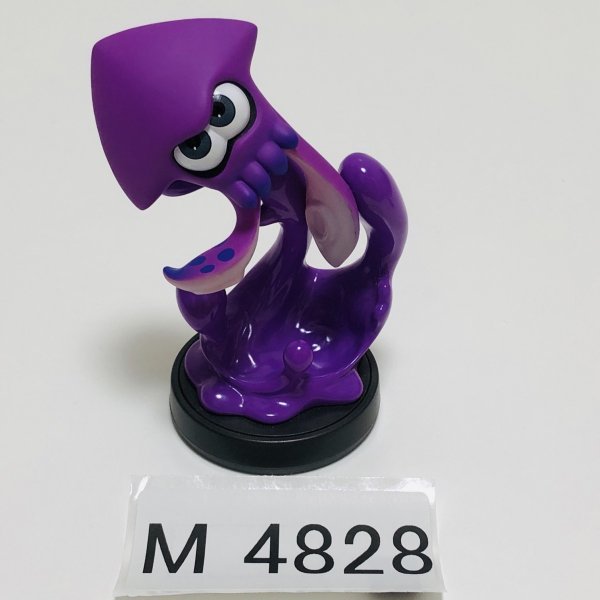 M4828 ●中古 美品 即決●amiibo イカ ネオンパープル (アミーボ スプラトゥーン 紫) ●Splatoon / Squid - Neon Purple_画像1