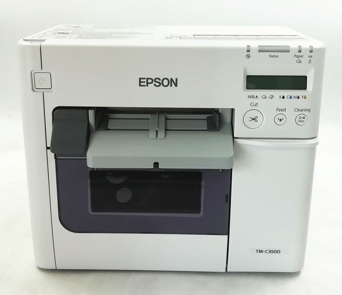 □複数品 EPSON カラー ラベルプリンター TM-C3500 インク・AC欠品