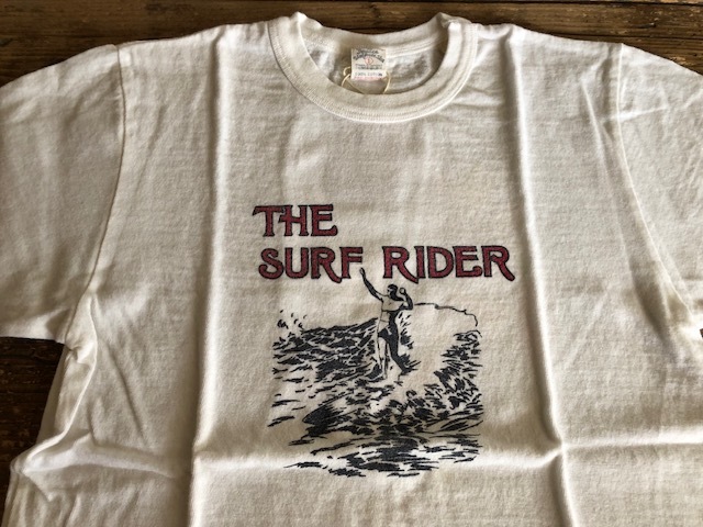 セール 新品 未使用 タグ付 ウエス UES 半袖 Tシャツ 651730 UES THE SURF RIDER オフホワイト アメカジ オーガニックコットン 拘りTシャツの画像4