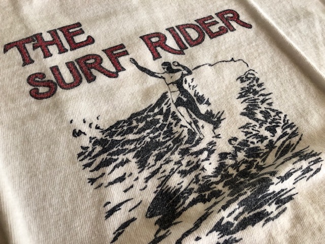セール 新品 未使用 タグ付 ウエス UES 半袖 Tシャツ 651730 UES THE SURF RIDER オフホワイト アメカジ オーガニックコットン 拘りTシャツの画像1