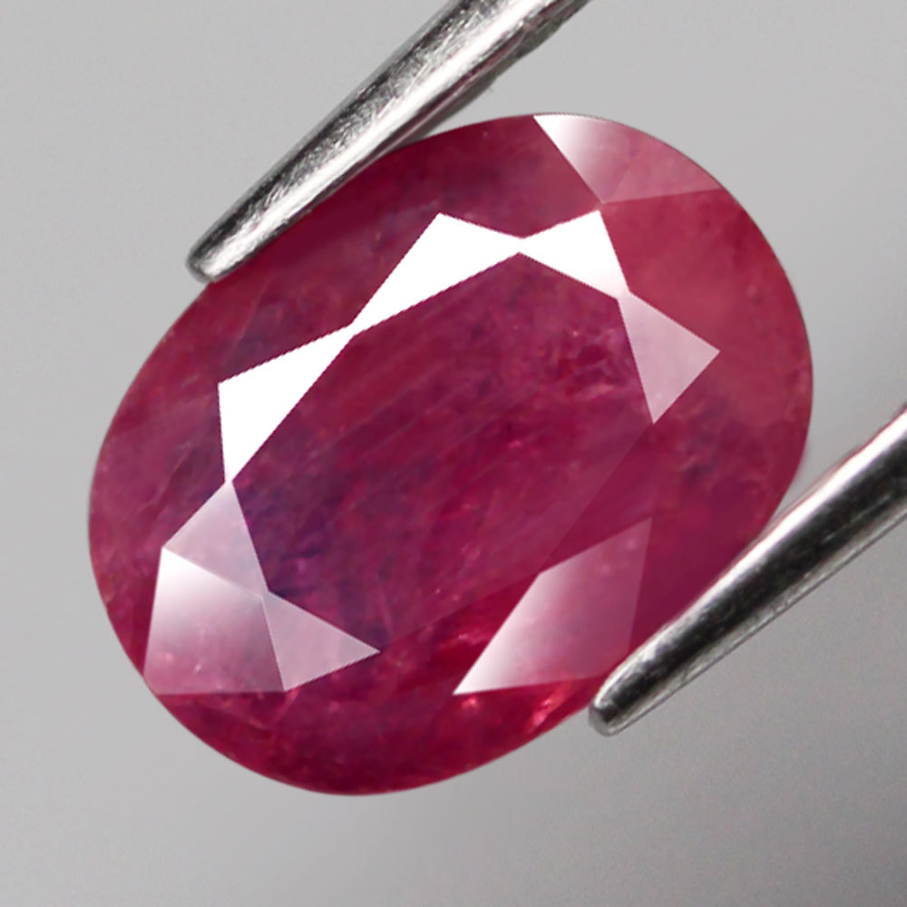 【天然ルビールース 1.77ct:6902】タンザニア産 Natural Ruby 裸石 標本 鉱物 宝石 コランダム jewelry Winza Tanzania