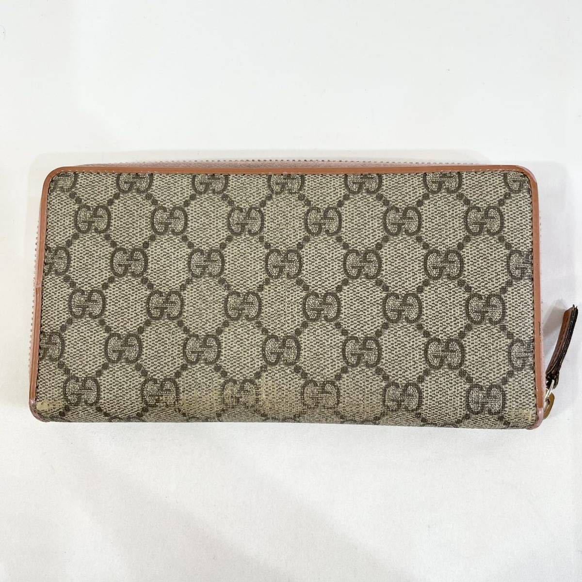 正規品 GUCCI グッチ 長財布 GGスプリーム ラウンドファスナー PVC