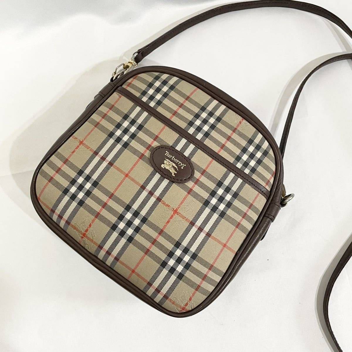 美品 バーバリー ショルダーバッグ ナイロン ミニショルダー burberry