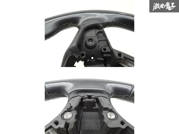 BMW 純正 F13 6シリーズ ステアリング ハンドル ホイール 黒系 レザー 内装 13B053AA0362C 棚3-2_画像2