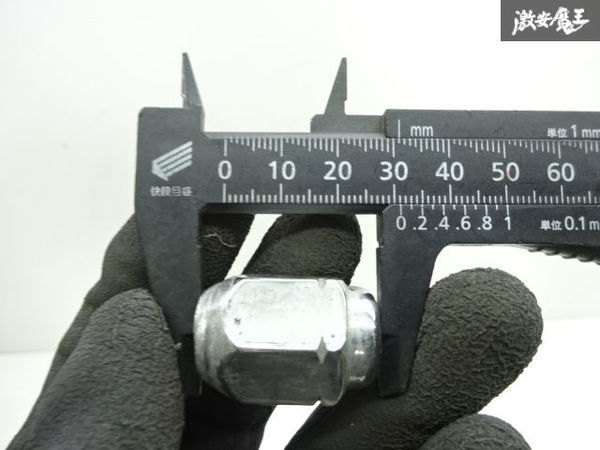 メーカー不明 社外 ホイールナット スチール テーパー座面 袋型 16個セット 21HEX M12×P1.25 全長 約31mm 即納 棚9-3-Gの画像6