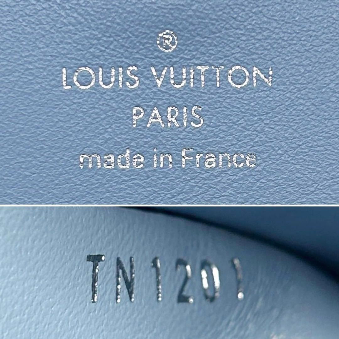 【美品!!】LOUIS VUITTON ルイヴィトン マヒナ コンパクト ポルトフォイユ イリス 二つ折り財布 グラデーションブルー ブランド 鑑定済み■