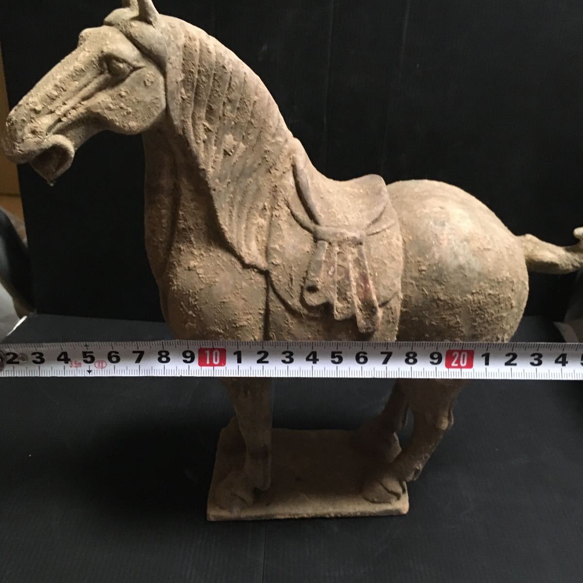 唐時代 加彩 土器 馬 馬俑 中国 中国骨董品 発掘品 遺跡 副葬品 王族