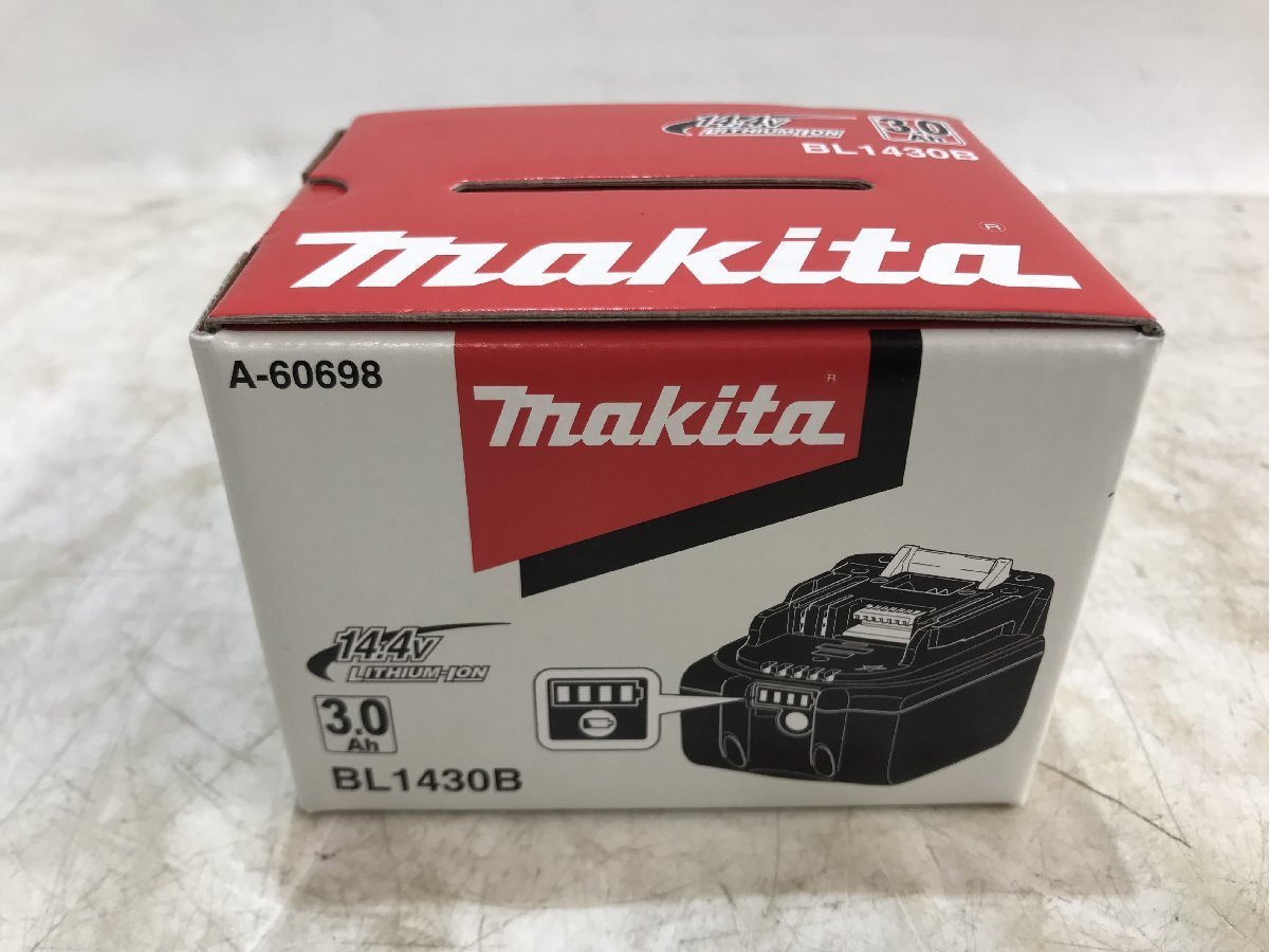 【未使用品】makita 14.4v3.0Ahリチウムイオンバッテリー残量表示付き BL1430B/ITG8PU7A5TTS