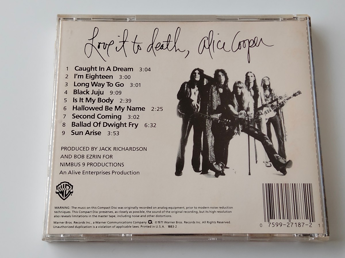 【西独プレス蒸着ディスク盤】Alice Cooper / Love It To Death CD WARNER W.GERMANY/US 1883-2 アリス・クーパー71年名盤,I'm Eighteen,の画像2