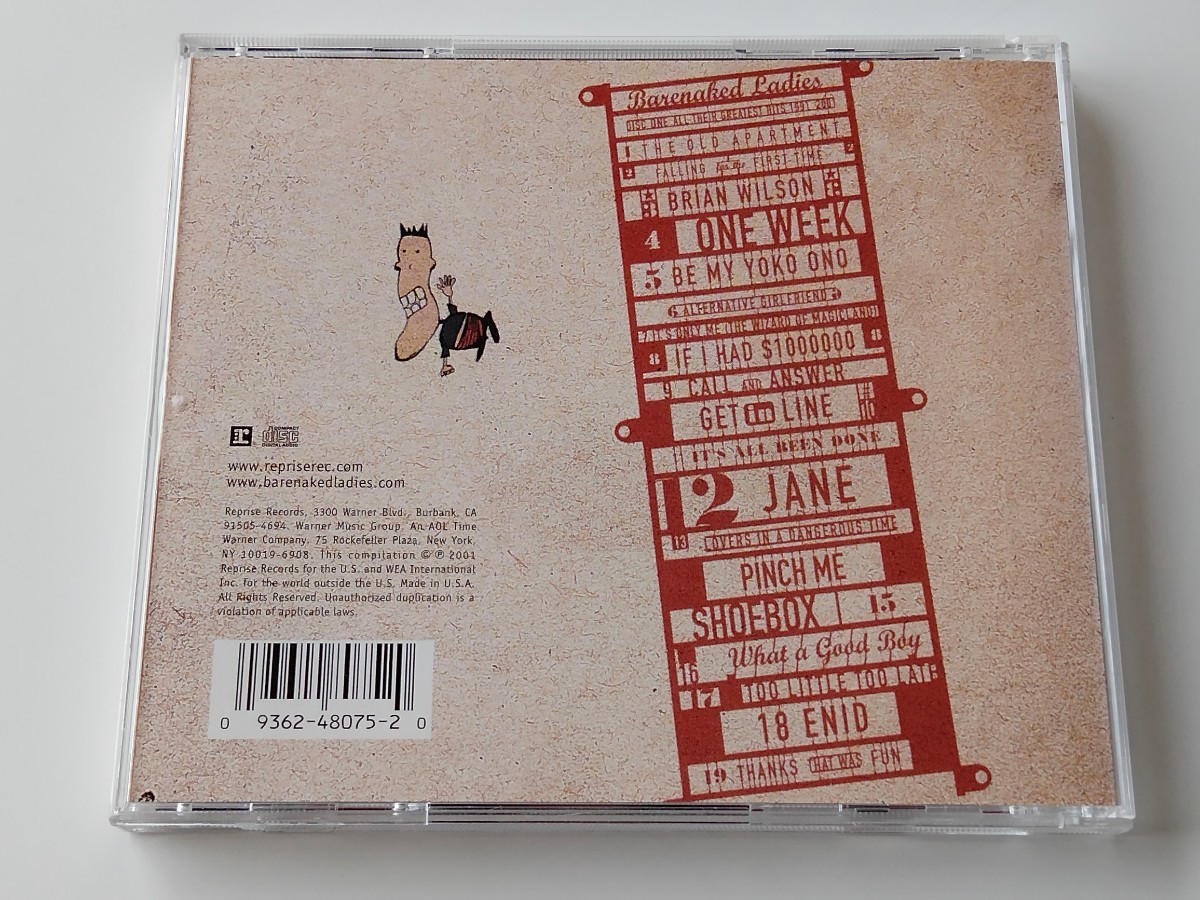 Barenaked Ladies / Disc One 1991-2001: All Their Greatest Hits CD REPRISE US 948075-2 ベアネイキッド・レディース,USギターポップ,_画像2