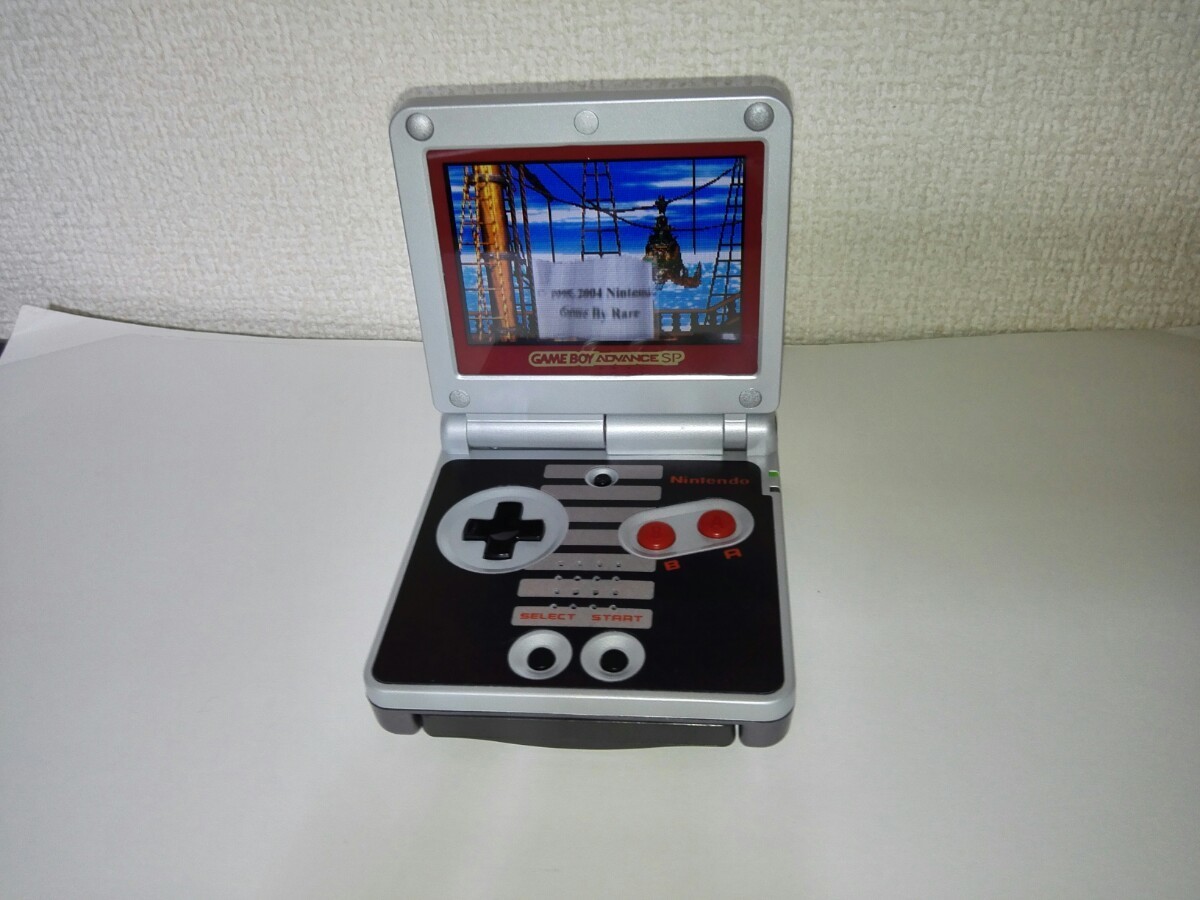 【送料無料】GBA SP ゲームボーイアドバンスSP 本体&充電器 AGS-001 AGS-002 IPSバックライト液晶 NES風カスタム品 GAMEBOY ADVANCE SP NES_画像8