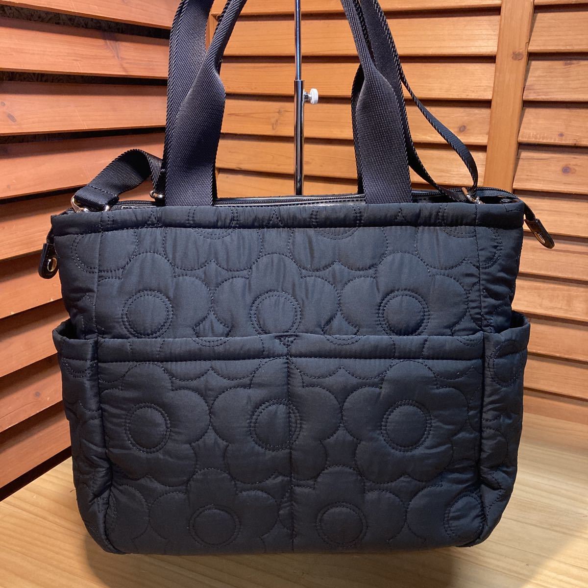 超大特価 Y送料無料△596【MARY QUANT ブラック/シルバー 2wayバッグ