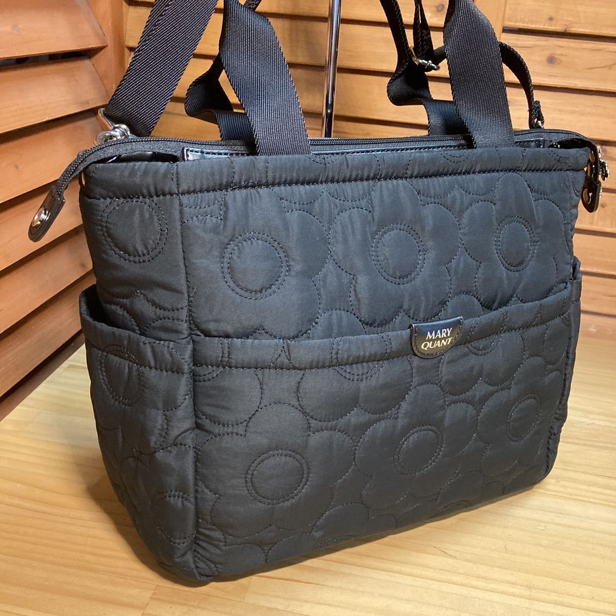 超大特価 Y送料無料△596【MARY QUANT ブラック/シルバー 2wayバッグ