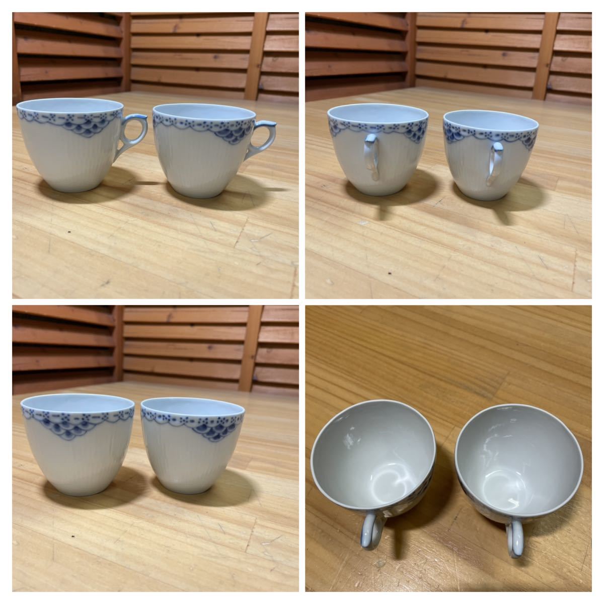 M1Y ◎281 【ROYAL COPENHAGEN】 ロイヤルコペンハーゲン プリンセスブルー カップ＆ソーサーペア 未使用展示品