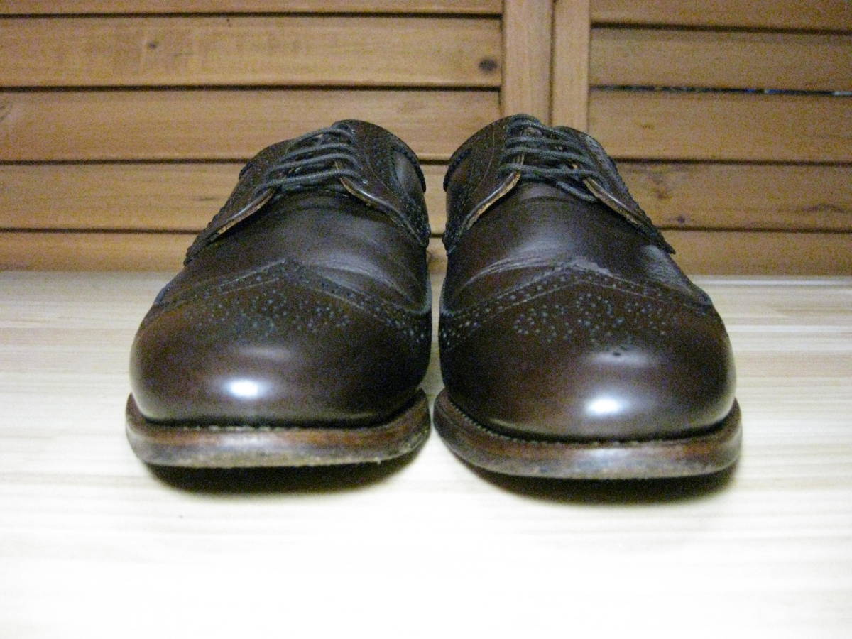 Y送料無料　△528美品【Cole Haan コールハン】USA製 ウィングチップ シューズ Size 7 ブラウン_画像3