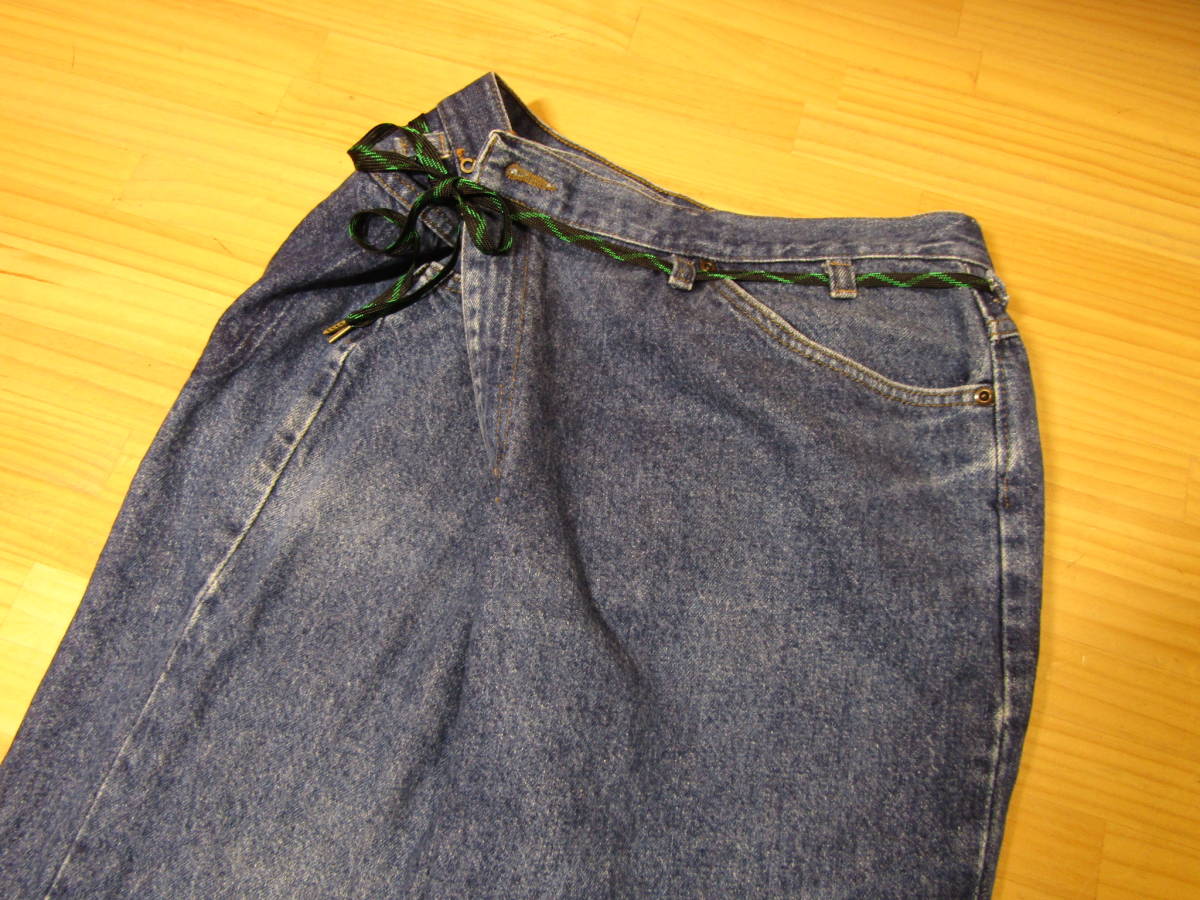 Y送料無料△563【MAISON EUREKA メゾンエウレカ】VINTAGE REWORK BIGGY PANTS ワイド リメイク ヴィンテージ デニム パンツ SIZE Sの画像1