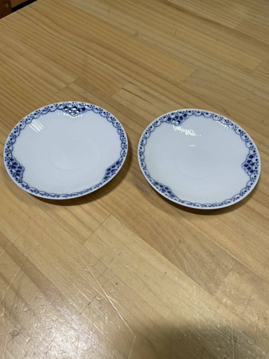 M1Y ◎281 【ROYAL COPENHAGEN】 ロイヤルコペンハーゲン プリンセスブルー カップ＆ソーサーペア 未使用展示品