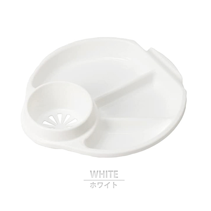  one plate тарелка перегородка . легкий 22×20.5×4.5cm пластик пластик круглый круг форма сделано в Японии раунд plate белый M5-MGKPJ03019WH