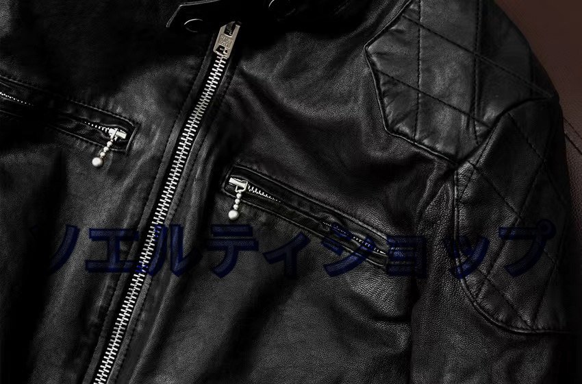 ライダースジャケット シングルライダース バイクレザー シープスキン羊革 本革 革ジャン レザージャケット メンズファッション S~5XL ライダースジャケット シングルライダース バイクレザー シープスキン羊革 本革 革ジャン レザージャケット メンズファッション S~5XL