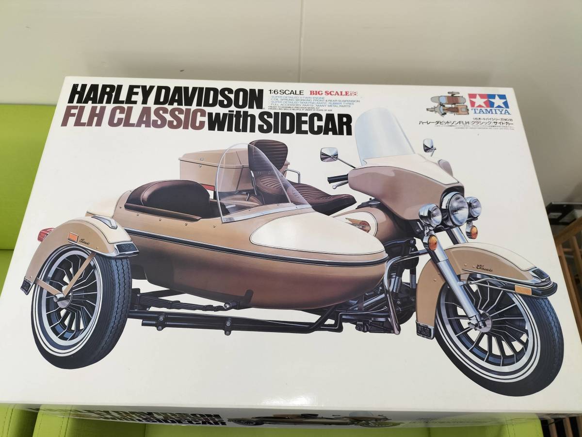 1円スタート】TAMIYA 1/6☆Harley-Davidson FLH CLASSIC With SIDECAR