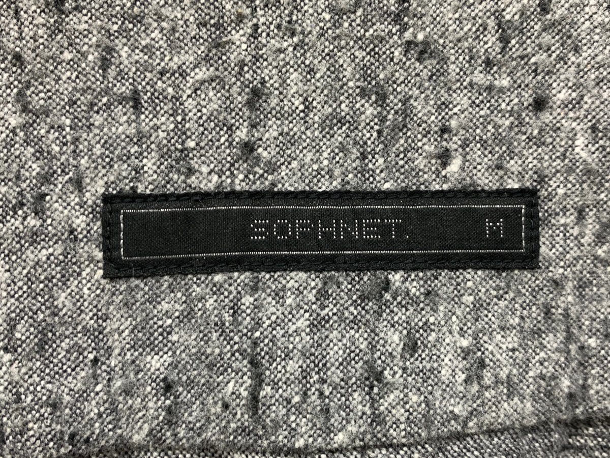 SOPHNET. (ソフネット) L/S コットンシャツ 長袖 加工 日本製 SOPH-145010 M グレー メンズ/025_画像6
