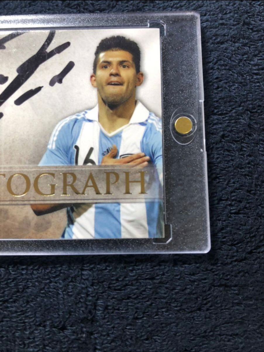 サッカー　サインカード　Sergio Aguero auto autograph セルヒオ・アグエロ　soccer auto