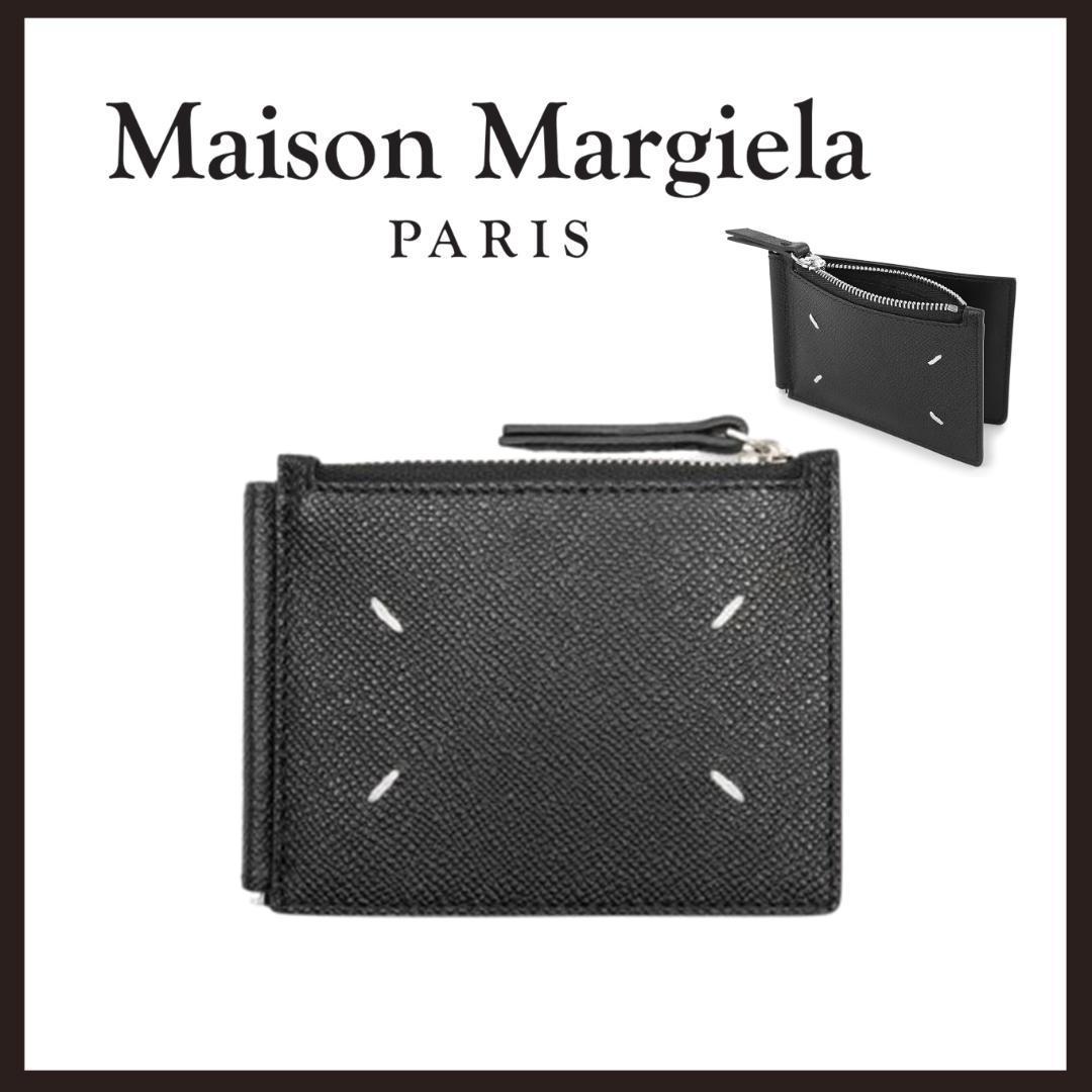 新品 未使用 MAISON MARGIELA レザー折財布 四隅ステッチ 新品 未使用 MAISON MARGIELA レザー折財布 四隅ステッチ