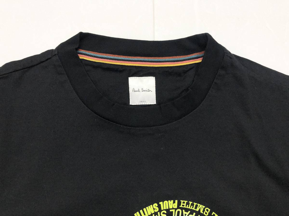 ○★訳有り 新品未使用　Paul Smith（ポール・スミス）　スパイラルロゴ プリントTシャツ　S　ブラック★○_画像3