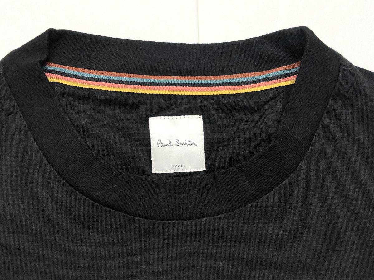 ○★訳有り 新品未使用　Paul Smith（ポール・スミス）　スパイラルロゴ プリントTシャツ　S　ブラック★○_画像4