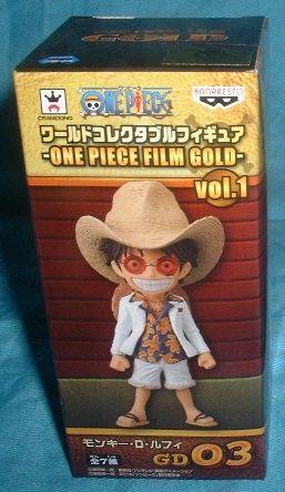 ワンピース ワールドコレクタブルフィギュア ーONE PIECE FILM GOLD 1ー ルフィ_画像1