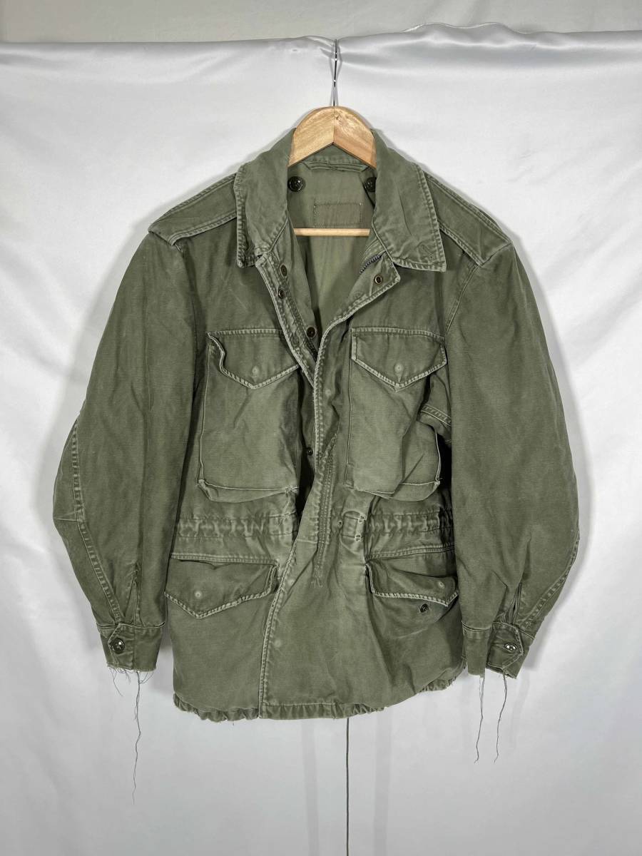 実物　1950年代　アメリカ軍　M51 フィールドジャケット　ジッパー破損　傷あり　リペア前提品　退色あり　朝鮮戦争　米軍　放出品