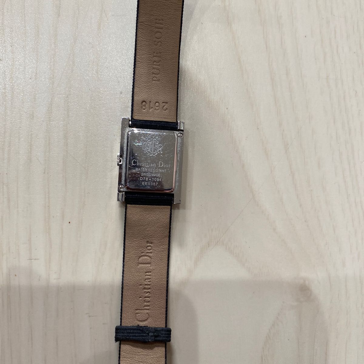 クリスチャンディオール　Dior 腕時計 D78  黒ベルト