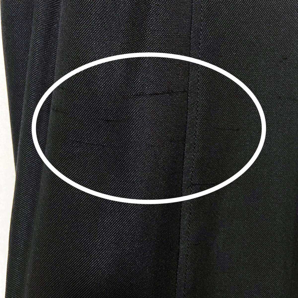国内正規品 超高級 ETRO エトロ シルク100％ 特殊加工 デザインコート ロングコート 42 S～M対応 ブラック 黒 ドレスコート！_画像8